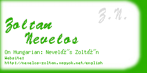 zoltan nevelos business card